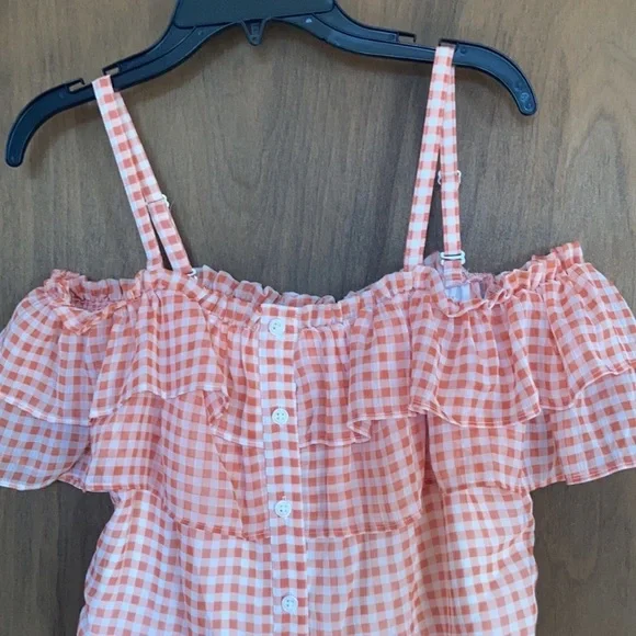 LC Lauren Conrad check print ruffle detail boho top XXL - Picture 17 of 17